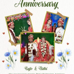 Marriage Anniversary Greeting Card with Photos