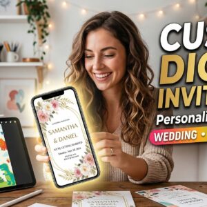 Custom Digital Invitation Image | Personalized Wedding, Birthday, and Event Invitation (Worldwide Service)