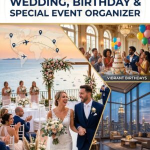 Event Planning & Management Services – Weddings, Birthdays & Special Events (Worldwide On-Site & Remote Support)